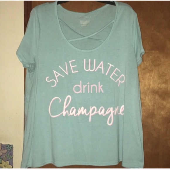 0X Save Water, Drink Champagne Short Sleeve Tee - Picture 2 of 6